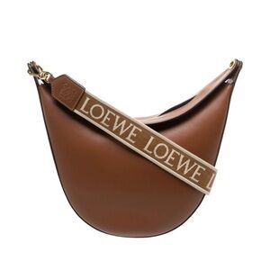 Loewe Luna Bag in Satin Calfskin with Logo Strap